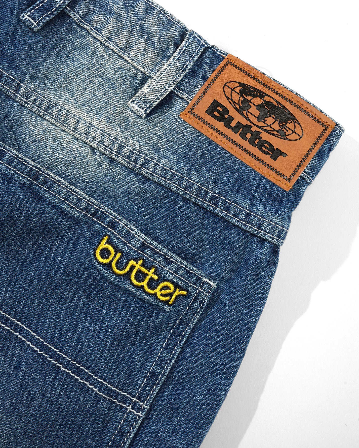 Butter Goods - Alpine Denim Jeans Distressed Faded Blue