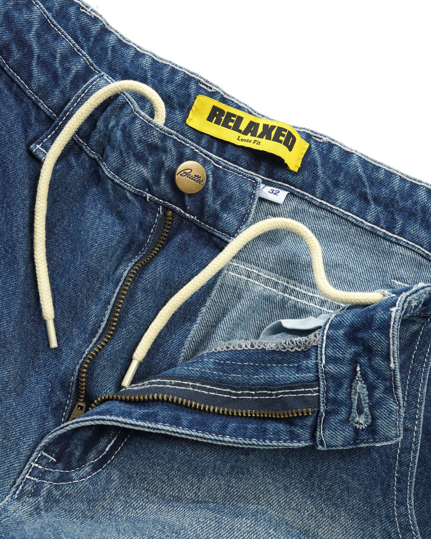 Butter Goods - Alpine Denim Jeans Distressed Faded Blue