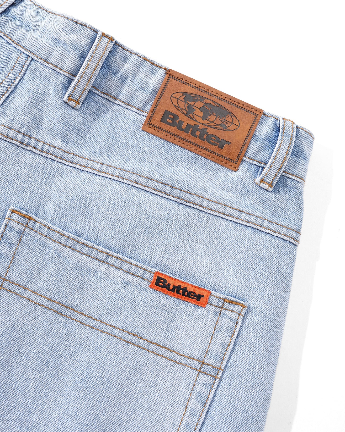 Butter Goods - Baggy Denim Shorts Washed Indigo