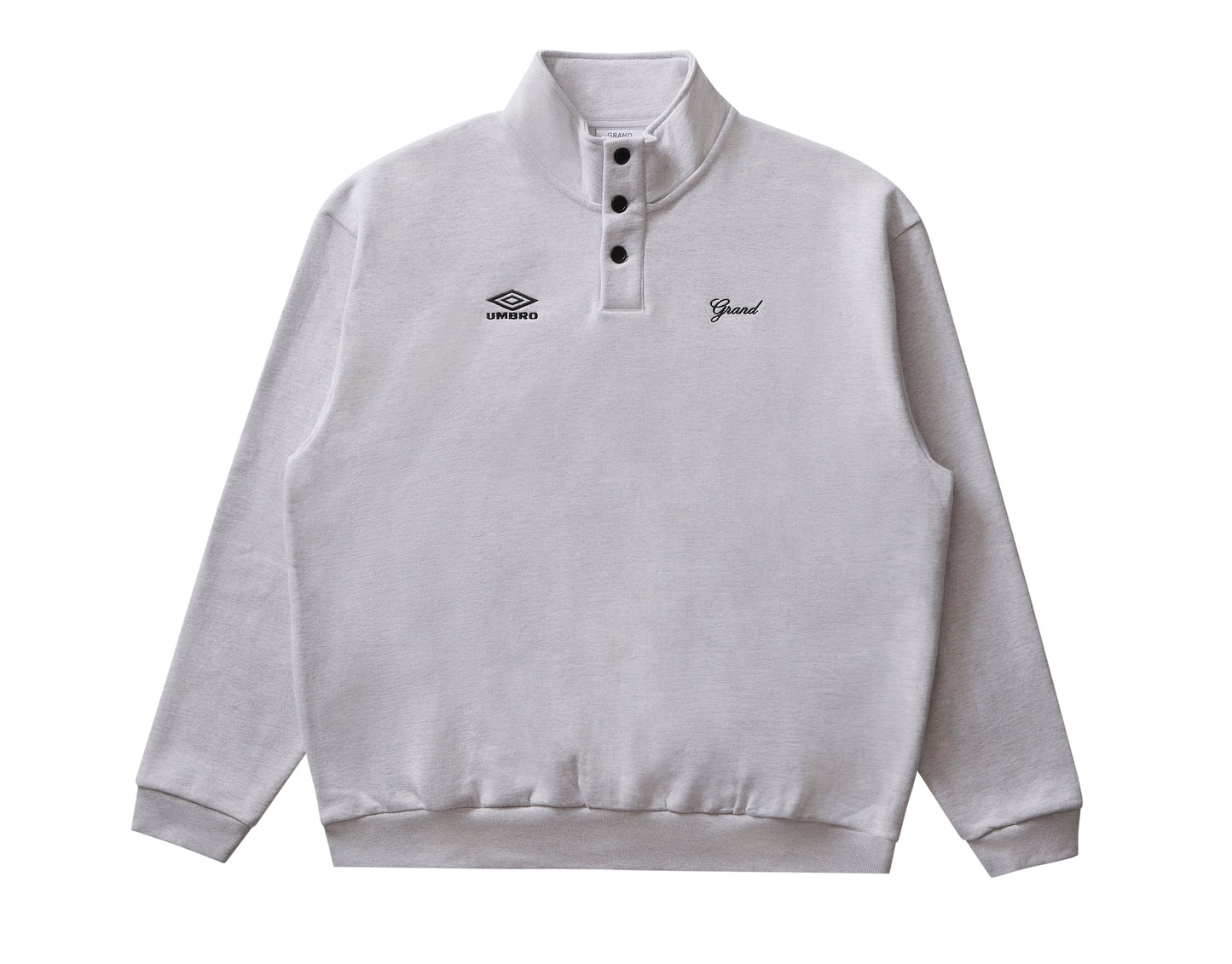 Grand Collection x Umbro - Sweatshirt Button Collar Ash Grey