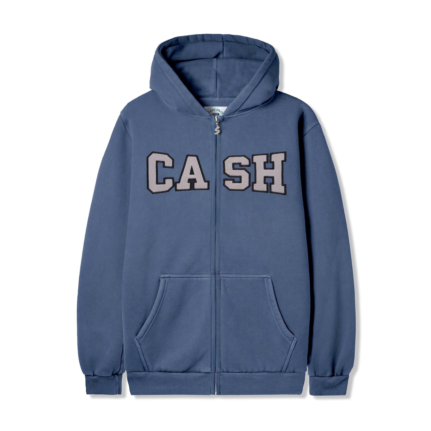 Cash Only - Campus Zip-Thru Hood Washed Denim