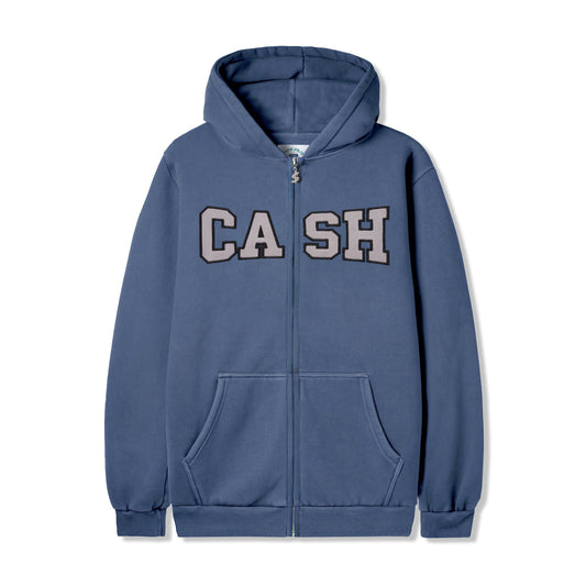 Cash Only - Campus Zip-Thru Hood Washed Denim