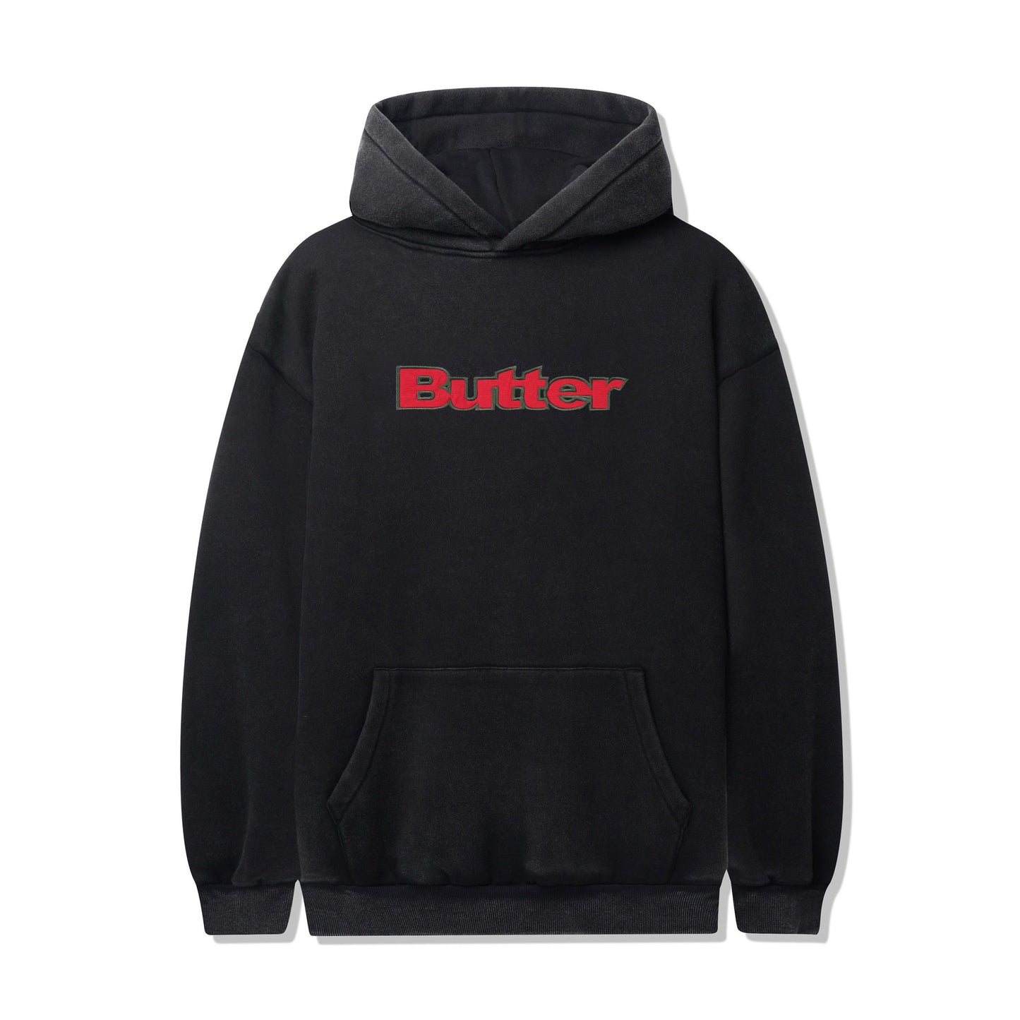 Butter Goods - Nylon Logo Applique Pullover Hood Black