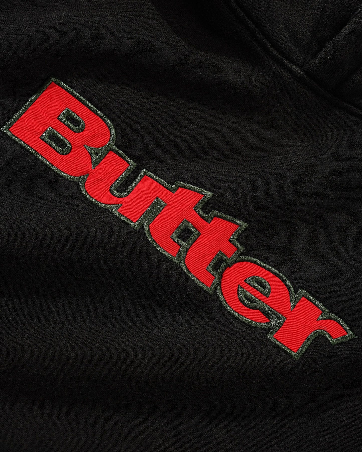 Butter Goods - Nylon Logo Applique Pullover Hood Black