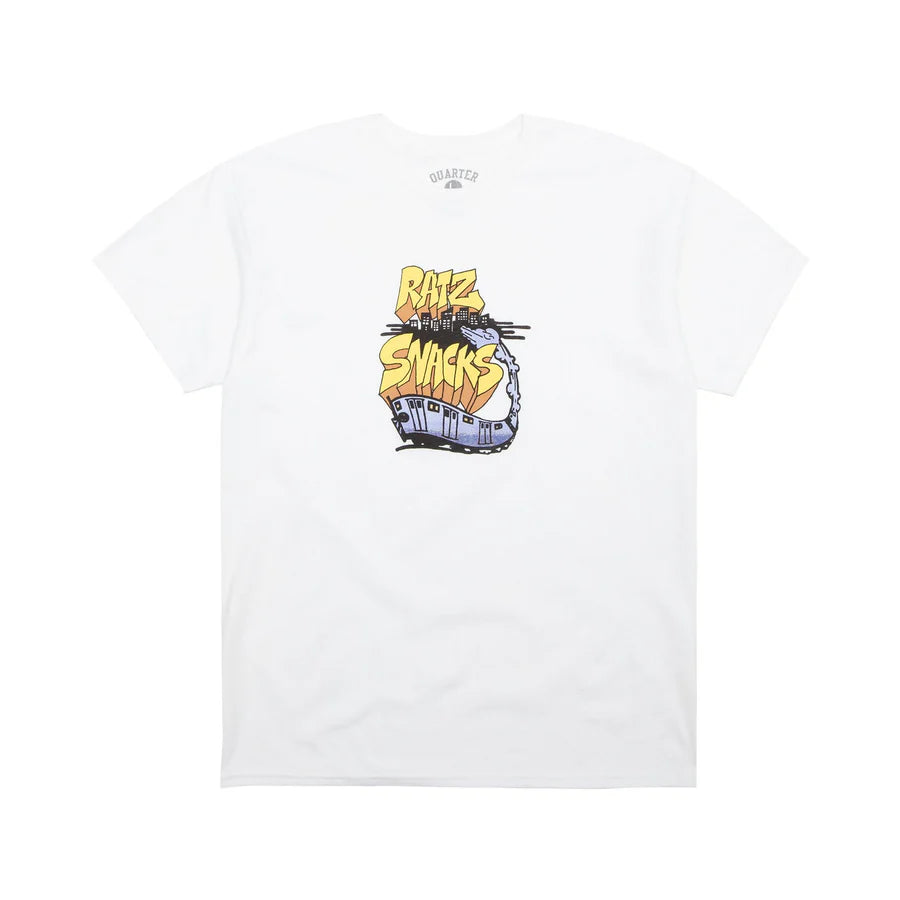 Quartersnacks - Rat Ratz Train Tee White