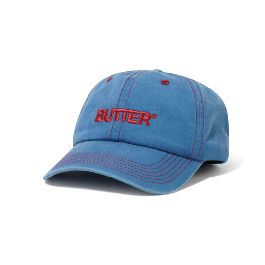 Butter Goods - Rounded Logo 6 Panel Cap Sky Blue