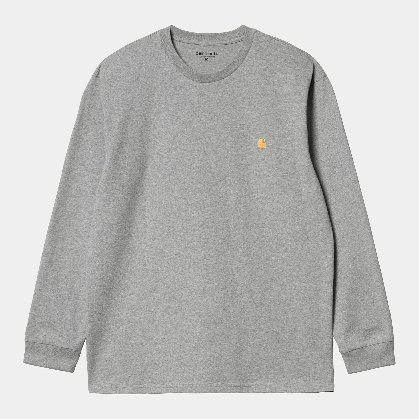 Carhartt - L/S Chase T-Shirt Grey Heather / Gold